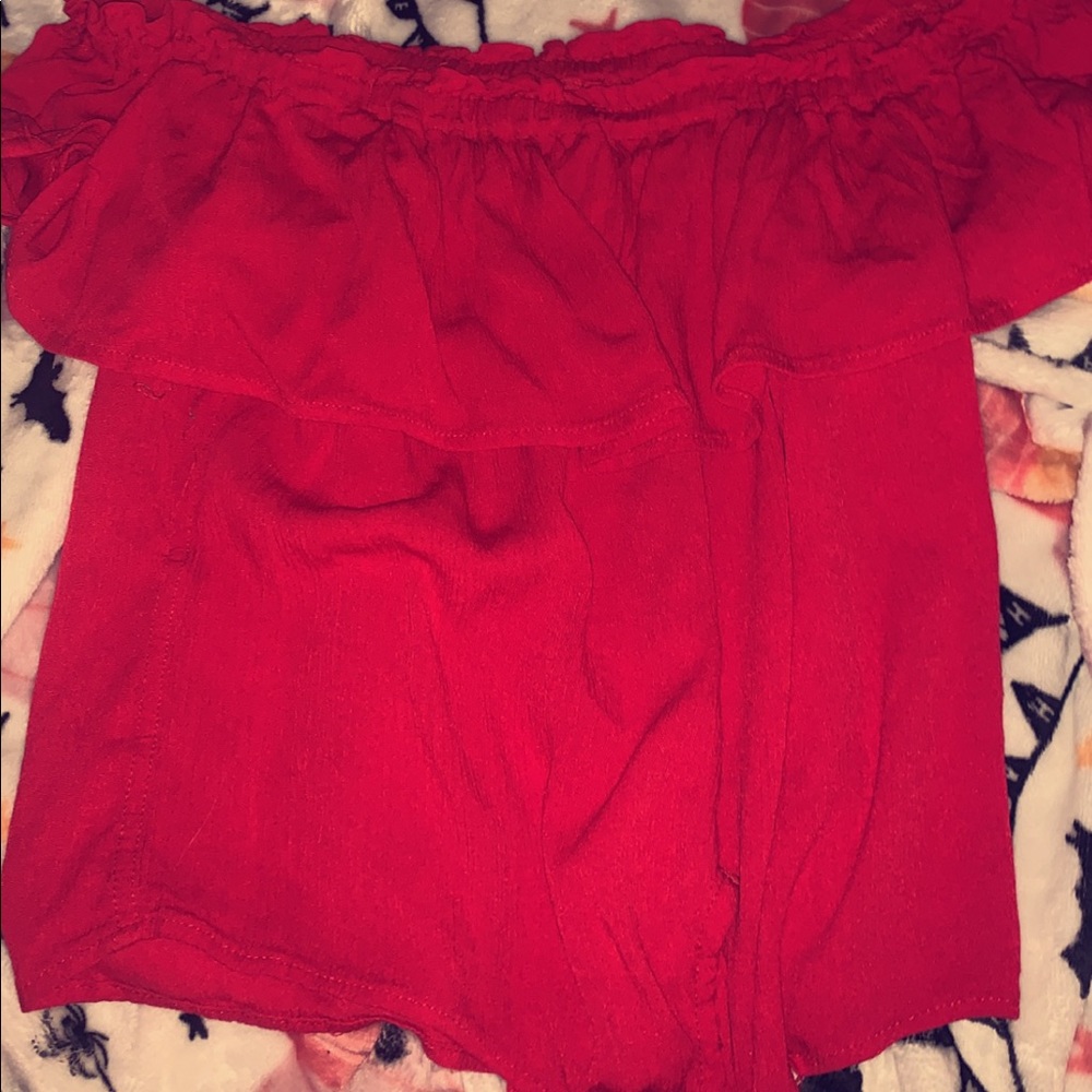 Off the shoulder (or regular) top.